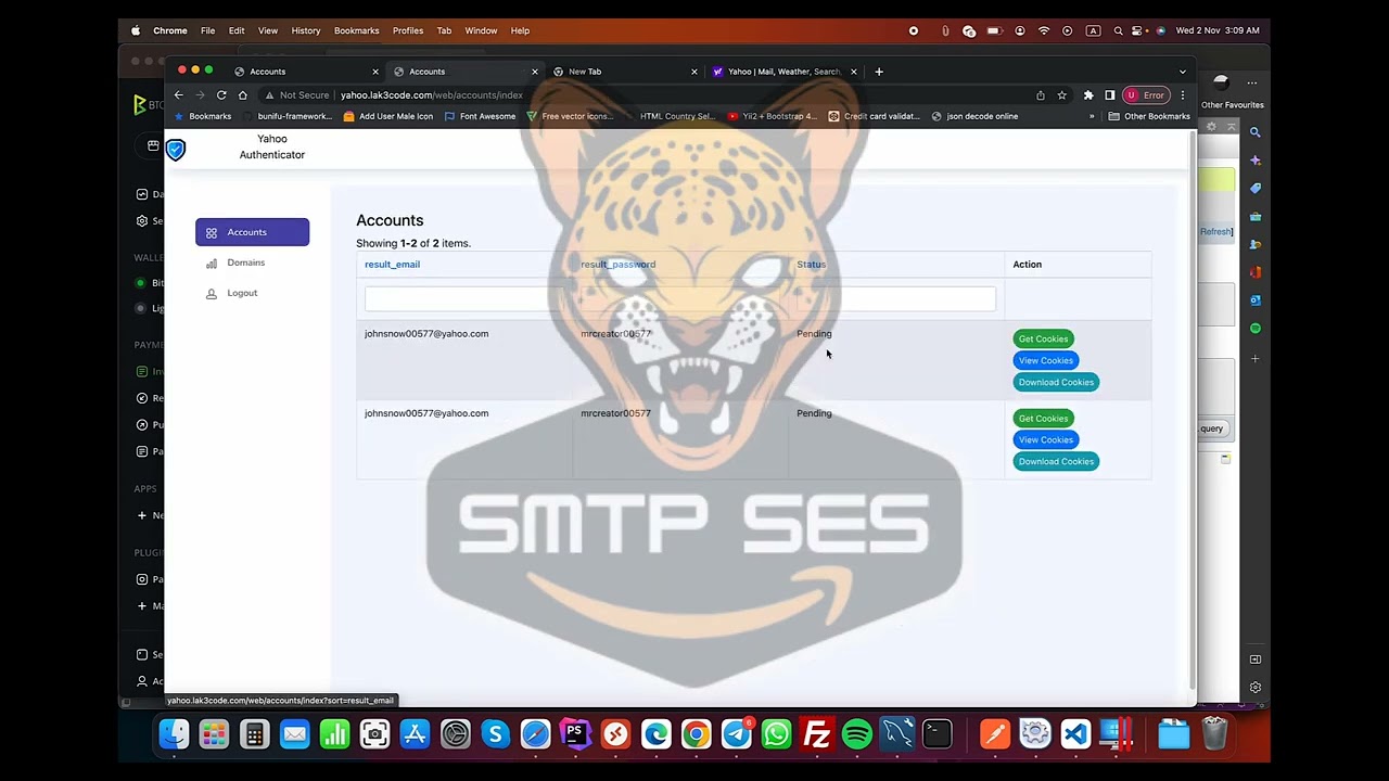 Yahoo Cookies Grab page | Smtpses com