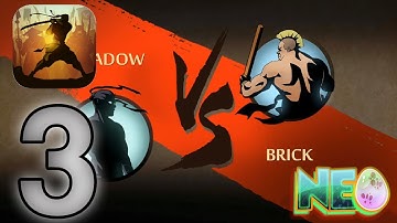 Shadow Fight 2: Gameplay Walkthrough Part 3 - Shadow vs Brick! (iOS, Android)
