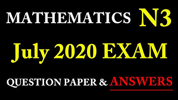 Mathematics N3 July 2020 Exam Paper and Answers-Question 3 Part 3