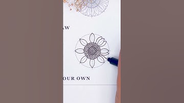 Thumbnail of My simple front facing sunflower drawing from the ultimate flower drawing guide book ✨