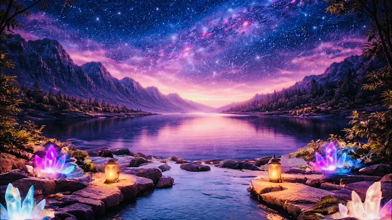 3 Hours Celestial Lake  ✨🌌 | Deep Relaxation, Healing Energy & Cosmic Calm