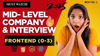 💼 Mid-Level Frontend Interview 2025 | Startup (NMC2) Round 1 | React &amp; JavaScript Questions 🔥🚀