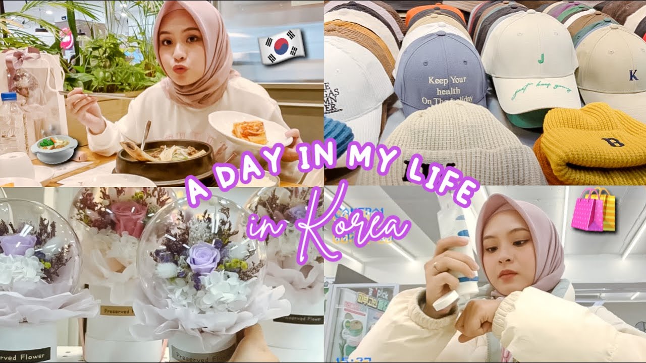 A DAY IN MY LIFE 🇰🇷 IN KOREA 🍓 SHOPPING DI STASIUN, MAKAN DI RESTORAN BTS 💜 LIFE IN KOREA 🌸