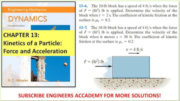 13-6 | Kinetics of a Particle | Chapter 13: Hibbeler Dynamics  14th ed |  Engineers Academy