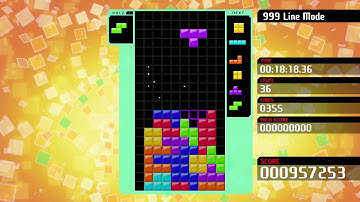 Tetris 99 Big Block DLC 1 Marathon Mode 999 Lines Switch Stream (archive)
