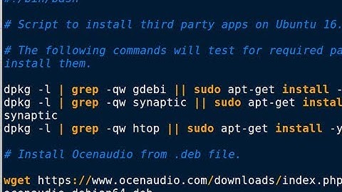 Ubuntu 16.04 3rd Party Install Script