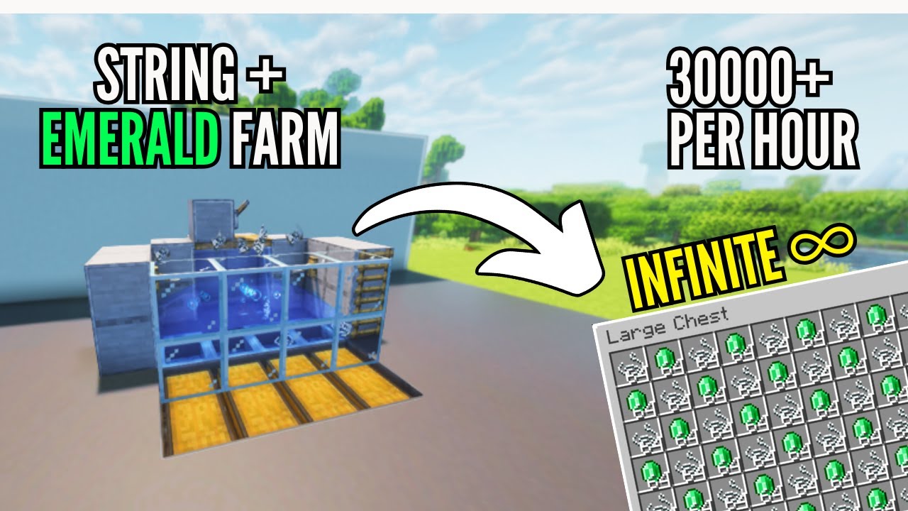 Minecraft Duplication Glitch | String & Emerald Farm 1.20+