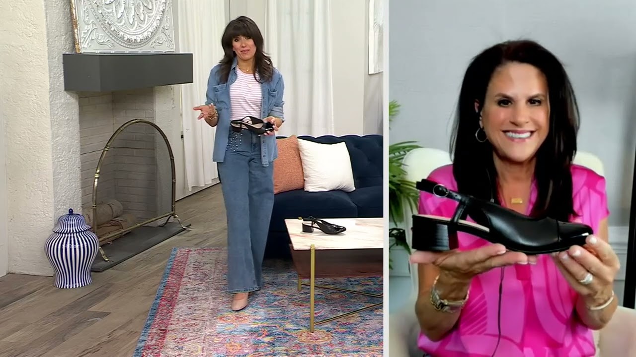 Clarks Collection Leather Slingback Heels -Marilyn Rose on QVC