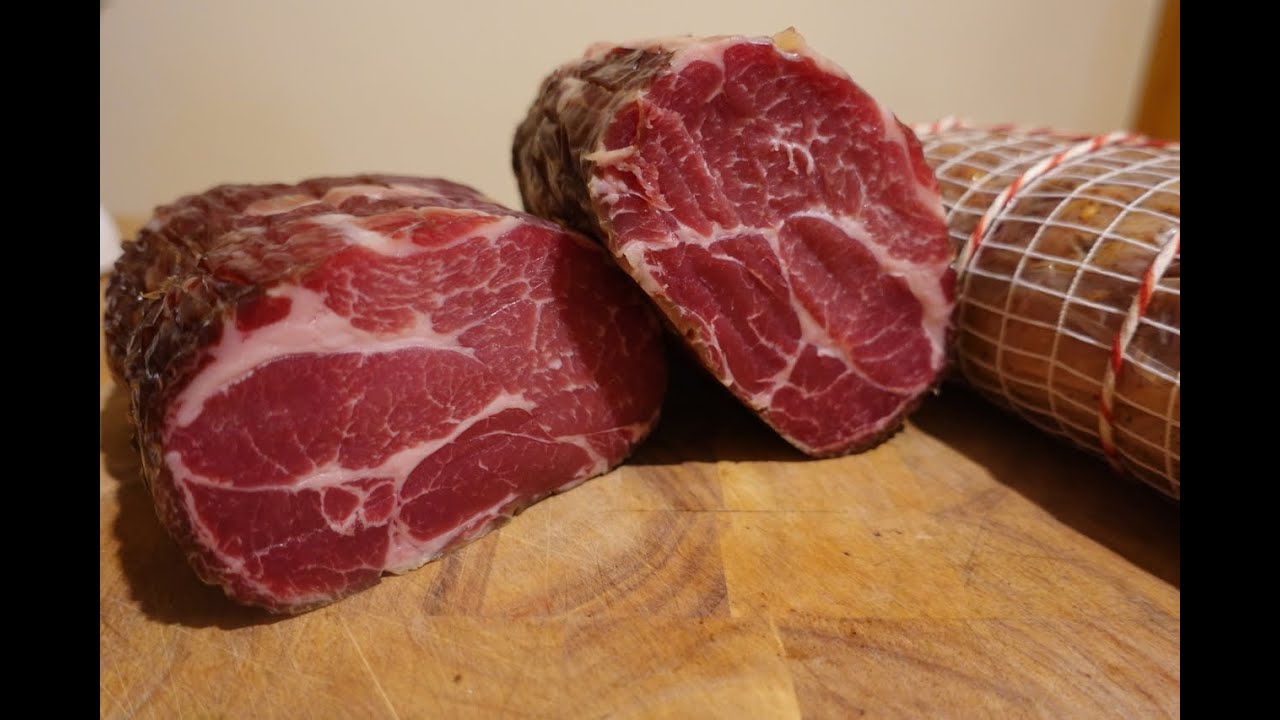 Dojrzewająca Karkówka bez specjalistycznego sprzętu -  Coppa w zwykłej domowej lodówce.