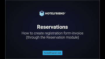 Reservations. How to create registration form invoice