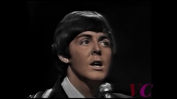 The Beatles - Yesterday (Live at The Ed Sullivan Show, Colorized, 1965)