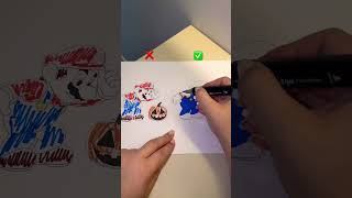 Coloring Mario and Halloween Pumpkins! 🎨🎃 #shorts