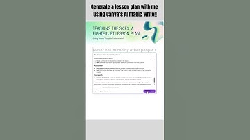 How to Create Lesson Plans with Canva AI (Teachers)  #AIForTeachers  #TeachingTips #lessonplanning