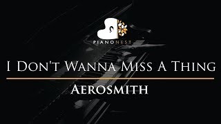 Aerosmith - I Don't Wanna Miss A Thing - Piano Karaoke / Sing Along Cover with Lyrics screenshot 1