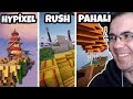 Hypixel Bed Wars vs Rush Bed Wars vs Pahalı Bed Wars | Minecraft Bed Wars