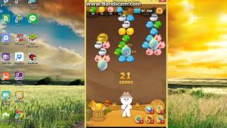 LINE Bubble 2 STAGE 關卡141 兔兔打木乃伊 熊大你在哪