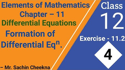 Elements of mathematics class 12 chapter 11 differential equations exercise 11.2 questions 16 to 20