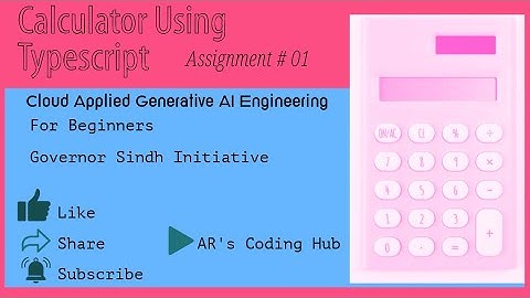 CLI Calculator using Typescript|For Beginners|By AR