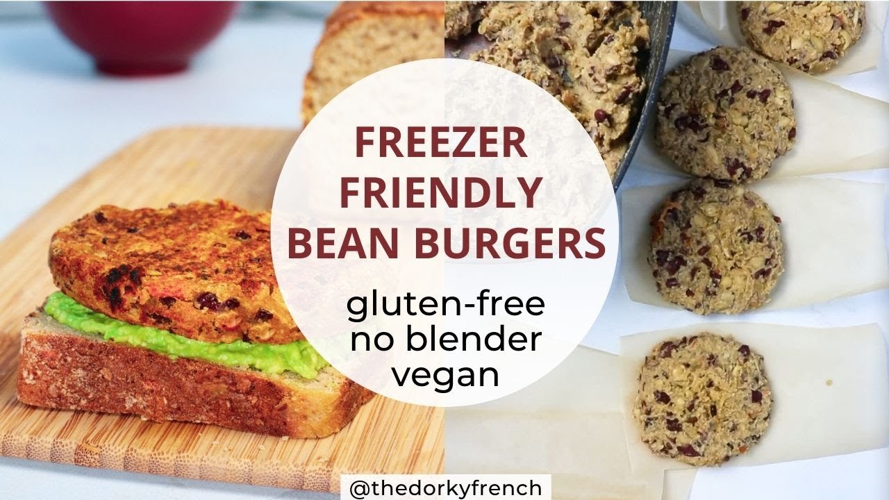 FREEZER FRIENDLY BEAN BURGERS (gluten-free | no blender)
