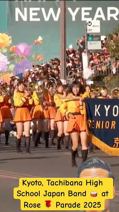 Kyoto, Tachibana High School Japan Band 🥁 at Rose 🌹 Parade 2025 #kyoto #tachibana #japan