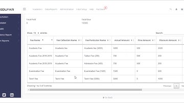Studentwise fee report | EDUFAR School Management Software