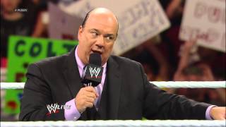 Brock Lesnar attacks 3MB; Paul Heyman proposes a Steel Cage Match against Triple H: Raw, April 15, 2