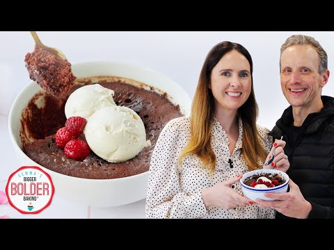 2 Minute Chocolate Lava Cake Bowl for Two | Microwave Cake Recipe