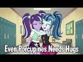 Even Porcupines Needs Hugs Aria Blaze X Wallflower Blush Yandere Story Equestria Girls Dazzlings AI