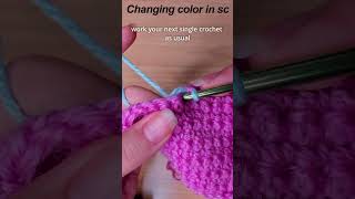 Famous Learn in 10 sec: Change Color in Single Crochet #shorts Profile