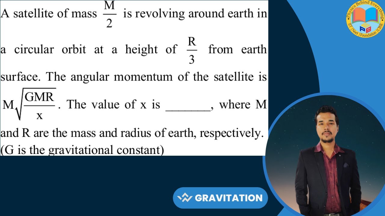 A satellite of mass M/2 is revolving around earth in a circular orbit ...