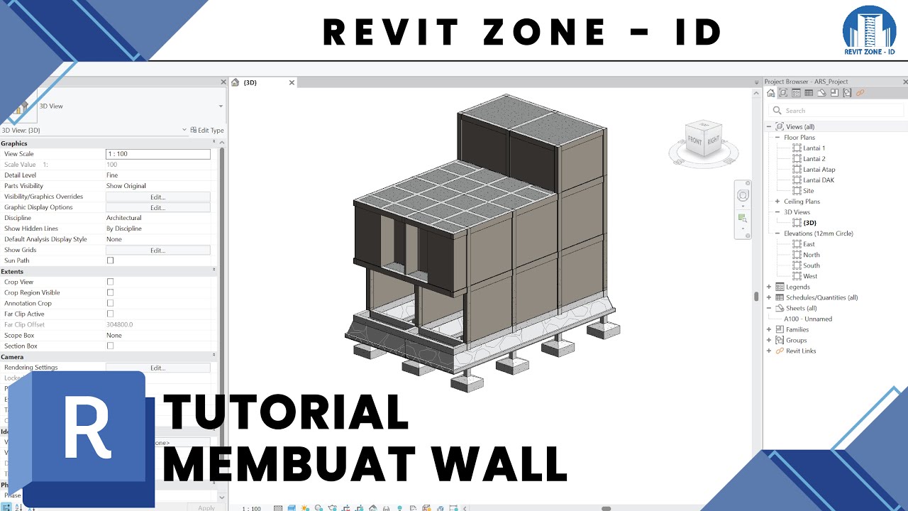 TUTORIAL MEMBUAT WALL/DINDING | STUDI CASE RUMAH 2 LANTAI