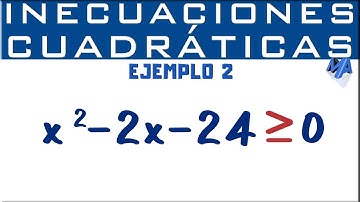 Inecuaciones cuadráticas o de segundo grado solución | Ejemplo 2