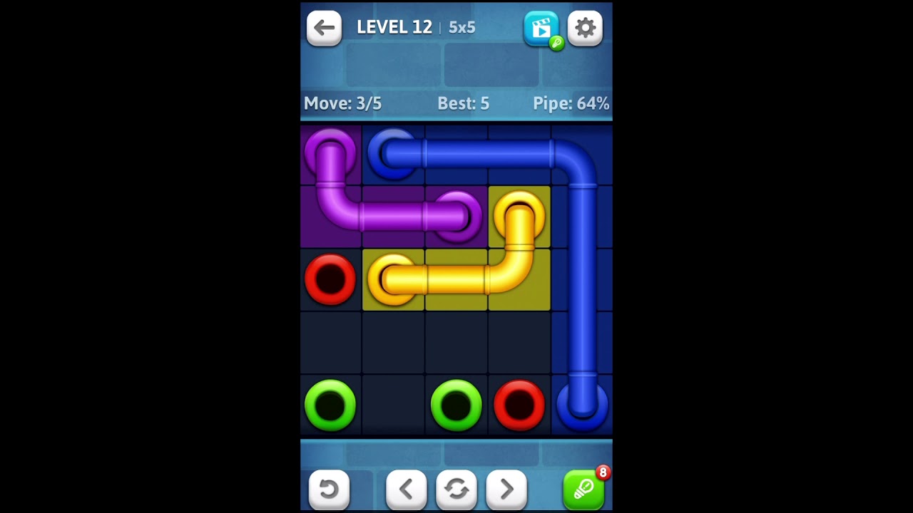 Line Puzzle Pipe Art Regular Level 12 YouTube