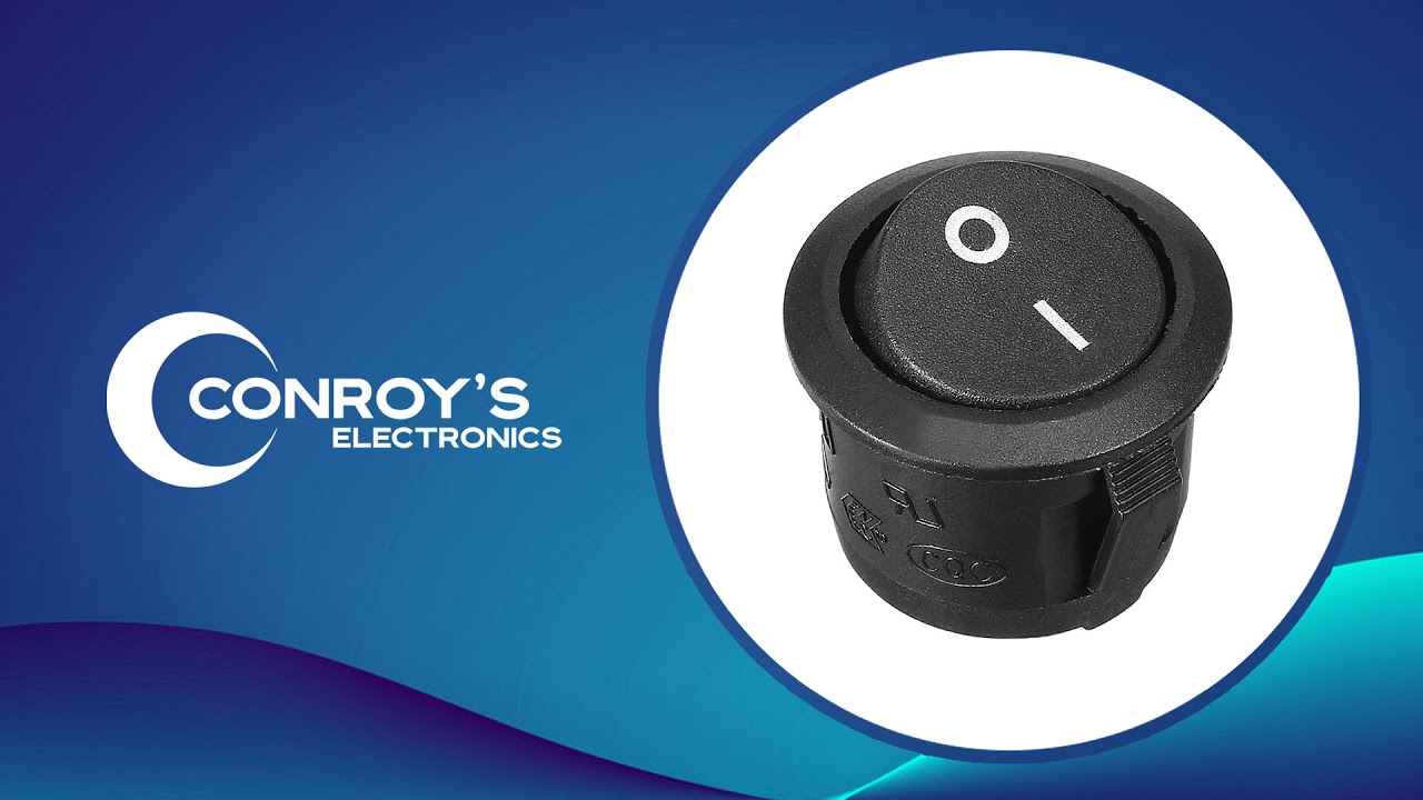 ON/OFF Round Rocker Switch | Conroy's Electronics - YouTube