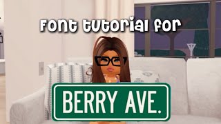 How to get cute fonts Lιƙҽ ƚԋιʂ in berry avenue (for names) #berryave #fonts #facemoji #roblox