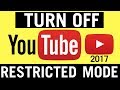 How To Turn Off Restricted Mode On Youtube