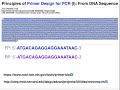 Biotechniques  principles of primer design for full gene amplification