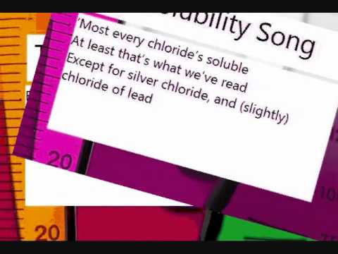 Chemistry: Solubility Song