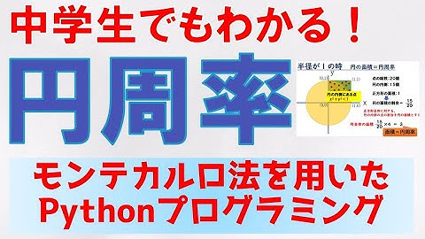 【情報１】モンテカルロ法を用いてPythonプログラミング　円周率の求め方