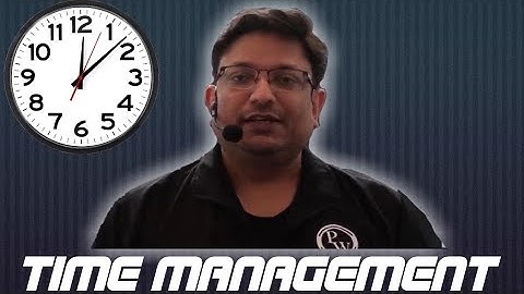 Time 🕓 Manage केसे करें By Ashish Sir PW