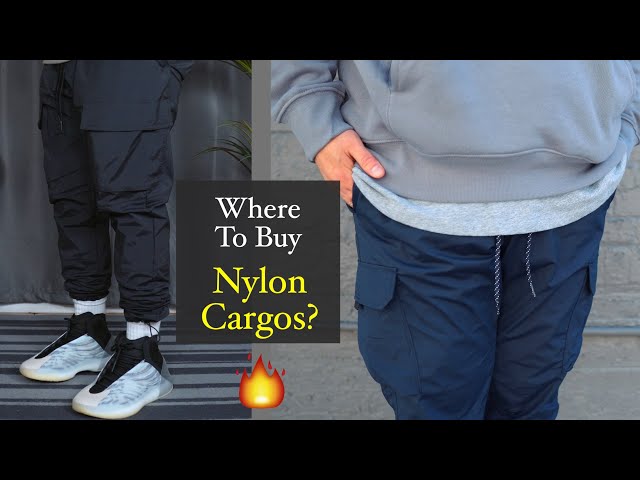 Regular Fit Nylon cargo trousers - Light sage green - Men | H&M IN