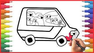 How To Draw Alphabet Lore Van, Painting and Coloring for Children | How to paint Easy | FUN DRAWING