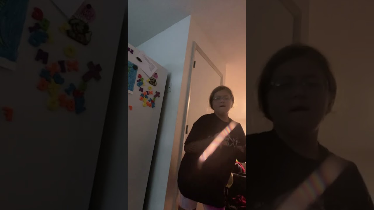 The orange thing on my tongue at the end is my allergy pill￼