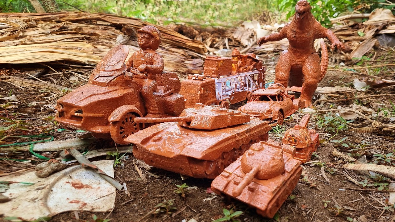 Find & Clean Muddy Toys, Concrete Mixer Trucks, Container Trucks, Ambulances, tanks, Police Cars