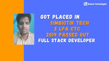 Besant Technologies Velachery Reviews | Thamimun BE (2019) Got Placed as Full Stack Developer 3LAC
