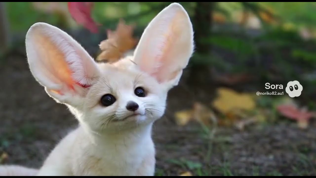 A cute fennec fox.Watch Carefully…耳廓狐2 