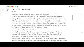 24Task For Freelancers - App Review | How to join 24 Task as a freelancer | What is the 24 Task app screenshot 1