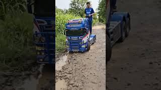 Massive RC Scania D. Kontos Beast Crushing Mud 🚛 | #desijugaad #rccar #shorts