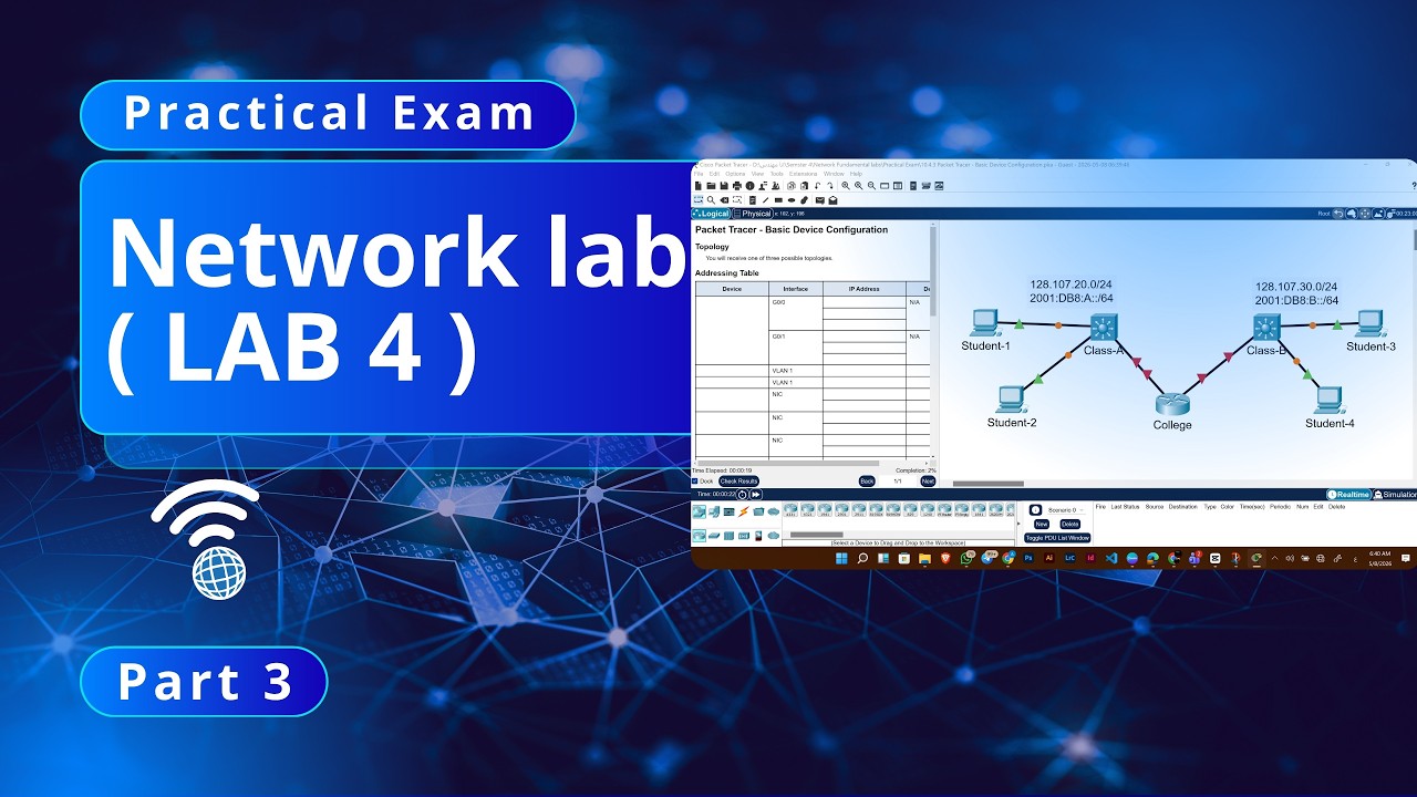 Network Lab Practice Practical Network lab ( LAB 4 ) | Part 3 - YouTube