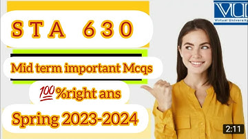 STA630 |(Research Method)|#sta630|💯% right answer| mid term preparation|v.v.imp Mcqs |#quiz 2023